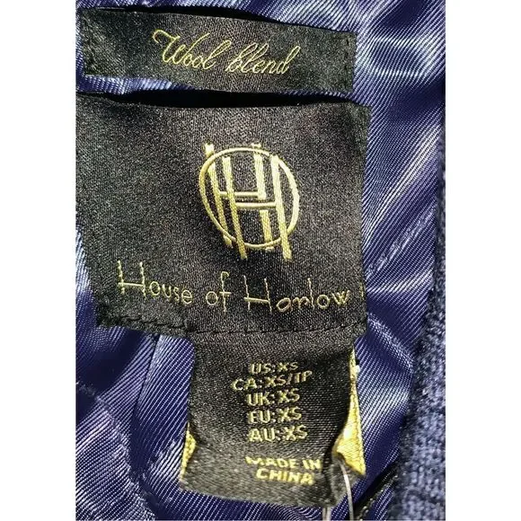 House of Harlow Plaid Wool Blend Bomber Jacket - Picture 5 of 6